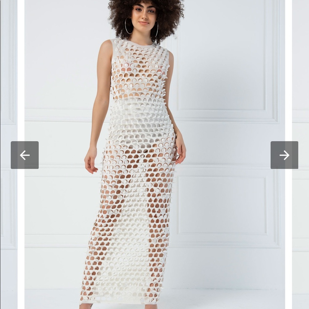 Kikiriki sheer cut out maxi dress